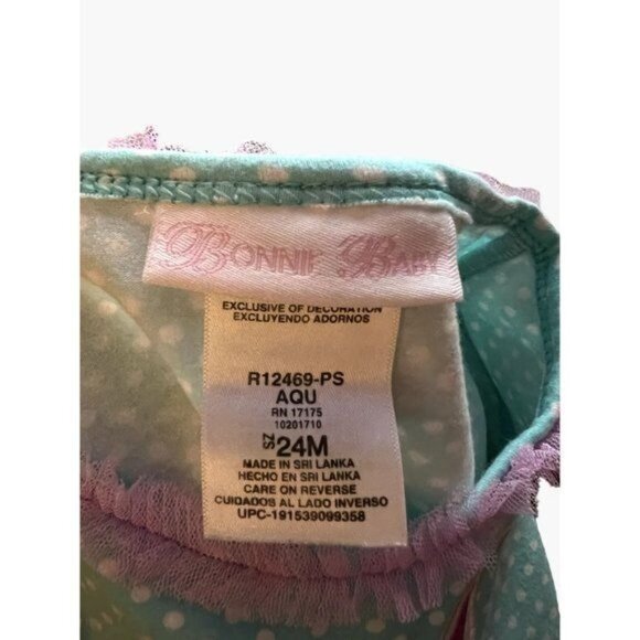 Bonnie Jean Easter Bunny Appliqued Blue White Polka Dot Dress Girls Size 24 mont - Picture 6 of 6